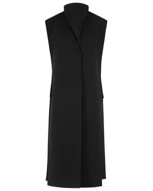 Sportmax 'Nigelle' Sleeveless Wool And Cashmere Coat - Black