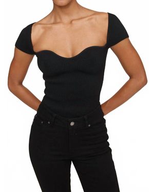 DL1961 Heart Knit Top - Black