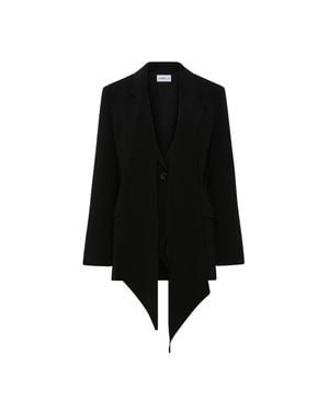 Marella Mllottone Asymmetrical Tailored Blazer - Black