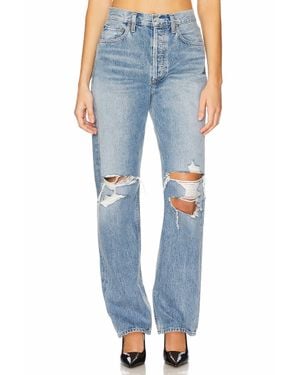 Agolde Kelly High Rise Relaxed Straight Jeans - Blue