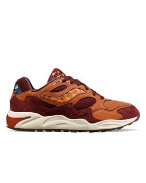Saucony Grid Shadow 2 Dragon Shoes - Brown