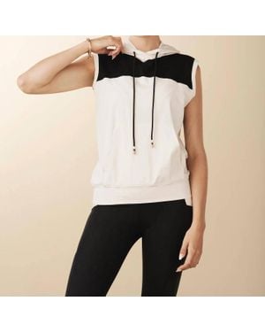 Losano Sleeveless Warm Up Hoodie - Black