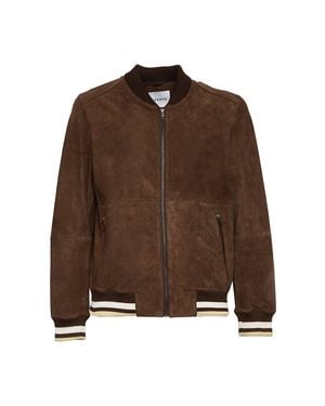 Amaranto Valstarino Suede Bomber Jacket - Brown