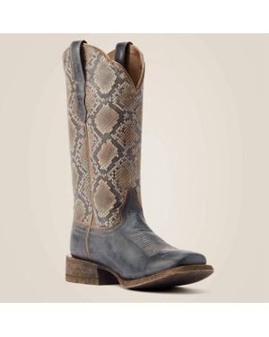 Ariat Frontier Farrah Wide Square Toe Western Boot - Brown