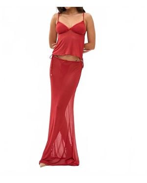 Bananhot Solay Maxi Skirt - Red