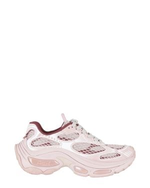 Ash Dragon Suede Mesh Leather Sneakers - Pink