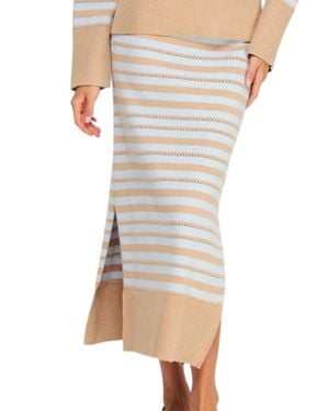 Strut & Bolt Knit Midi Skirt - White