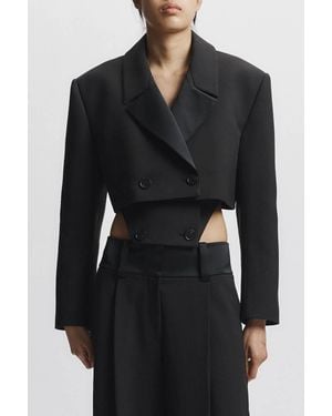 Saint Art Yasmin Cropped Blazer - Black