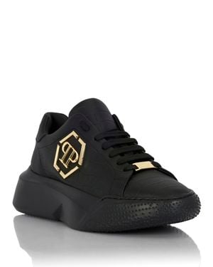 Philipp Plein Crocco Godzilla Runner - Black