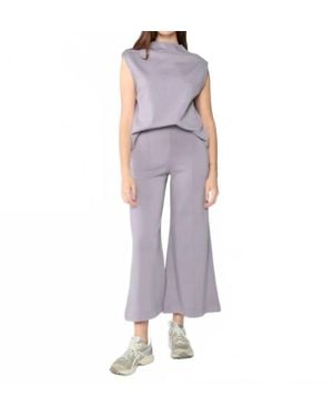 Ripley Rader Scuba Cropped Wide Leg Pant - Purple