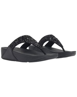 Fitflop Lulu Shimmerfoil Toe Sandal - Blue