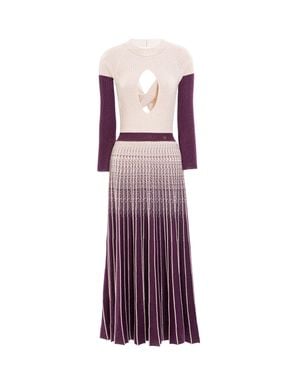 Saiid Kobeisy Degrade Knitwear Dress - Purple