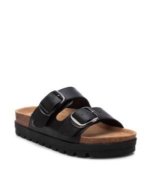 Refresh Leather Sandals - Black