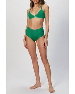 MSGM Intarsia-logo Briefs - Green