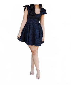 Idem Ditto Total Eclipse Flared Mini Dress - Blue
