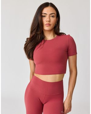 AVA Active Hera Crop T-Shirt - Red