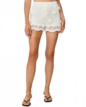 Line & Dot Omar Knit Shorts - White