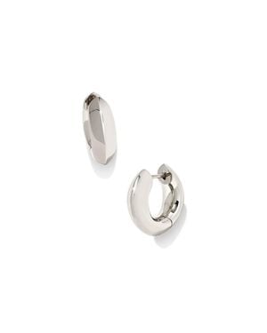 Kendra Scott Mikki Metal Huggie Earrings - White