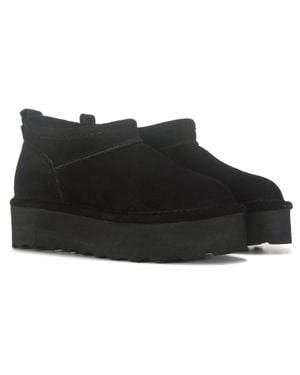 BEARPAW Retro Super Shorty 3051W-011 Boots Suede Snow Jobb1242 - Black