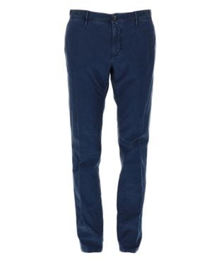 Incotex Cotton-Blend Slim Fit Five-Pocket Casual Pants - Blue