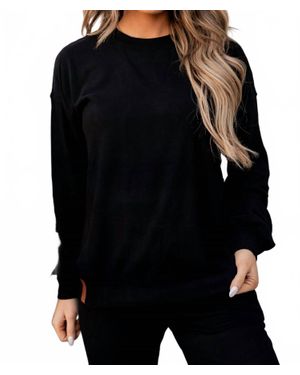 Ampersand Ave Poppy Seed Performance Fleece College Pullover - Black