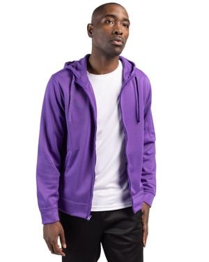 Clique Lift Eco Performance Full Zip Hoodie Sweatshirt - Purple