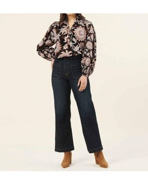 Omika Sierra Long Sleeve Blouse - Blue