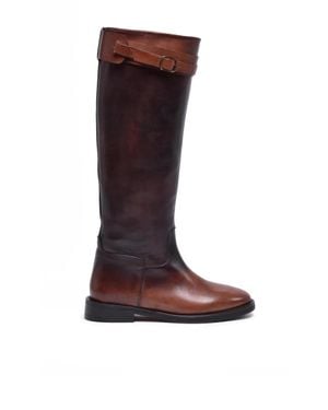 Eleventy Riding Boots - Brown