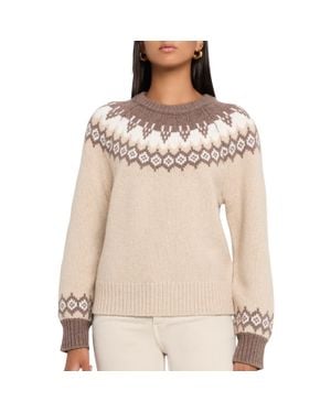 Rag & Bone Beth Fairisle Raglan Sweater - Natural