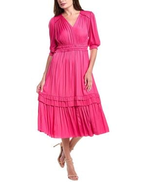 slim fit dress slacks Mock Neck Flare Dress Cobalt / S main image 0