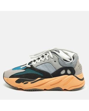 Yeezy Boost 700 Wash Size 39 1/3 Mesh And Suede Low Top Sneakers - Blue