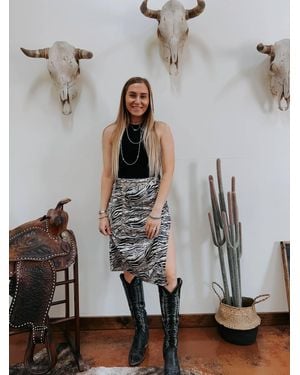 2FlyCo Wild Thing Slit Skirt - Gray