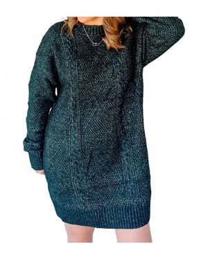 JUNIPER BLVD Long Sleeve Sweater Dress - Blue