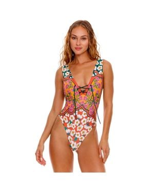 Agua Bendita Priscila One Piece Swimsuit - Orange
