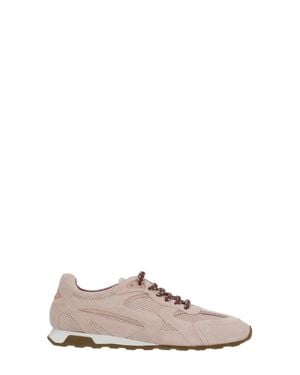 Ash Kasar Perforated Suede Sneakers - Pink