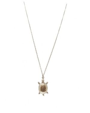 Anna Beck Small Turtle Necklace - Metallic