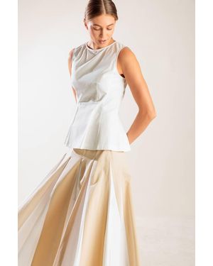 TRUEDAMES First Date Woven Top - White