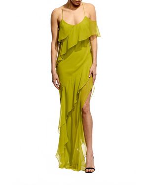 The Sei Ruffle Bias Gown - Yellow