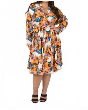 Saint Grace Perfect Wrap Dress - Orange