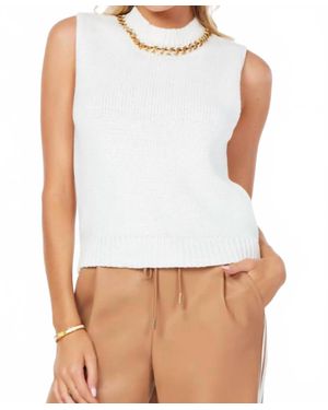Bishop + Young Savoy Chain Detail Sweater Tank - White