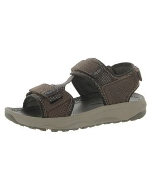 Florsheim Tread Lite Casual Ankle Strap Wedge Sandals - Black