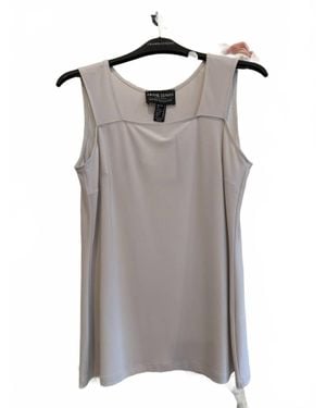 FRANK LYMAN Sleeveless Square Neck Top - Gray