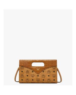 MCM Diamond Tote - Brown