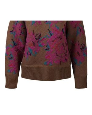 Ferragamo Floral Wool Sweater - Purple