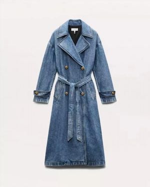 Rag & Bone Beekman Featherwight Alora Trench Coat - Blue