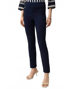 Joseph Ribkoff Jacquard Pull-On Straight Pants - Blue