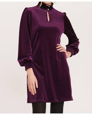 tyler boe Mia Velvet Dress - Purple