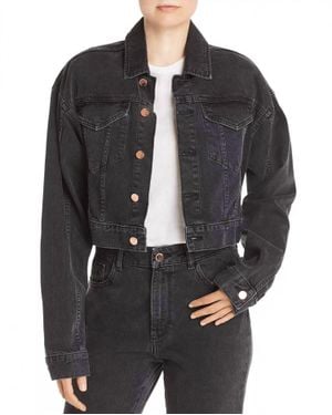 DL1961 Marianna Hewitt Annie Oversized Crop Jacket - Black