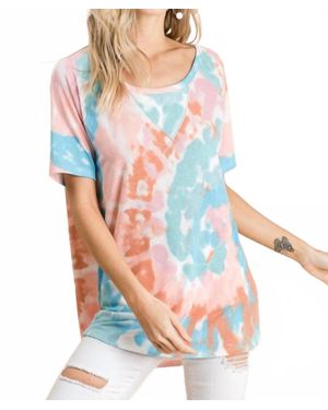 Bibi Mint Tie Dye Top - Blue