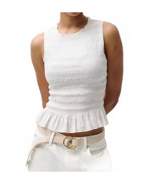 Pistola Phoebe Smocked Tank - White